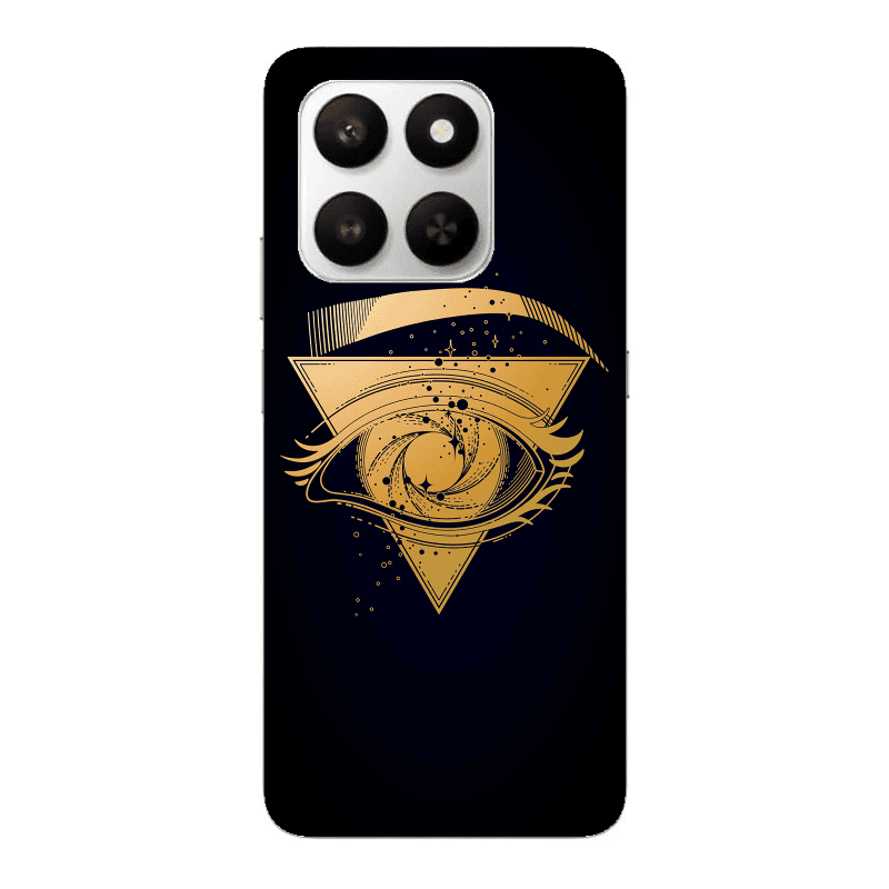 Honor Magic 400 Smart Triangular gold eye Transparent Silicone TPU Θήκη