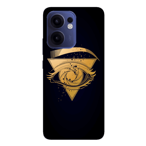 Oppo Reno13 FS Triangular gold eye Transparent Silicone TPU Θήκη