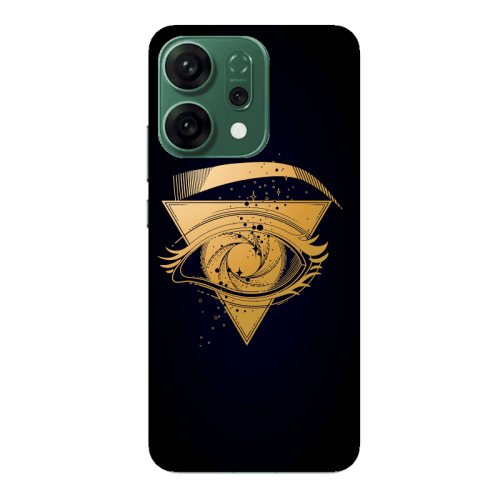 Oppo RENO 14 Triangular gold eye Transparent Silicone TPU Θήκη
