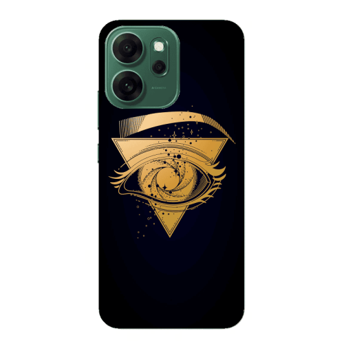 Oppo 14 F Triangular gold eye Transparent Silicone TPU Θήκη