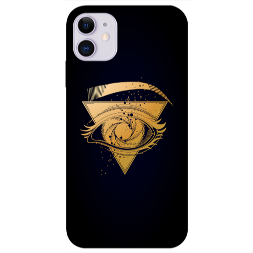 Apple iPhone 11  Triangular gold eye Transparent Silicone TPU Θήκη