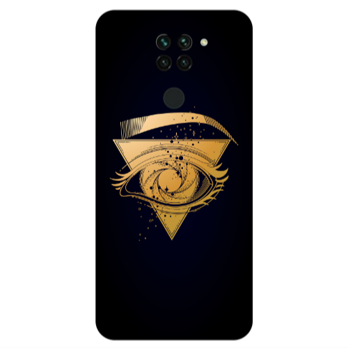 Xiaomi Redmi Note 9 Triangular gold eye Transparent Silicone TPU Θήκη