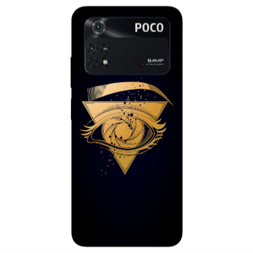 Xiaomi Poco M4 Pro 4G Triangular gold eye Transparent Silicone TPU Θήκη