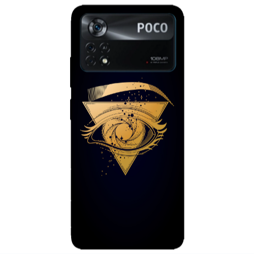Xiaomi Poco X4 Pro Triangular gold eye Transparent Silicone TPU Θήκη
