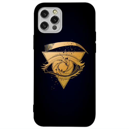 Apple iPhone 12 Pro Triangular gold eye Transparent Silicone TPU Θήκη