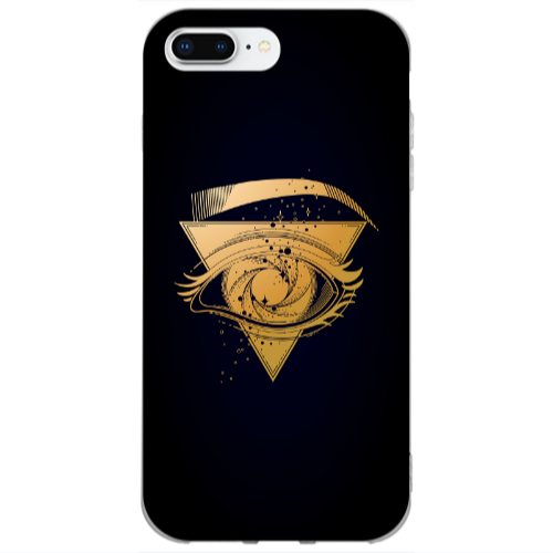 Apple iPhone 7 Plus Triangular gold eye Transparent Silicone TPU Θήκη