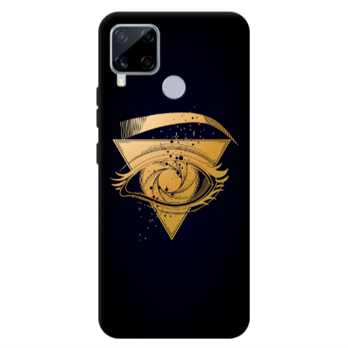 Realme C25S Triangular gold eye Transparent Silicone TPU Θήκη