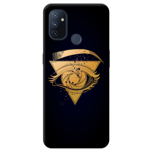 Oneplus Nord 100 Triangular gold eye Transparent Silicone TPU Θήκη