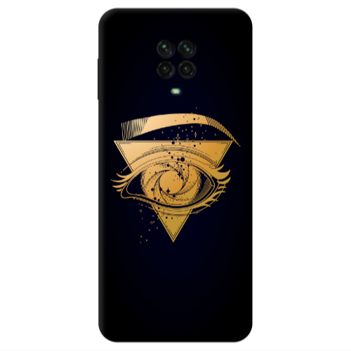 Xiaomi Redmi Note 9S Triangular gold eye Transparent Silicone TPU Θήκη