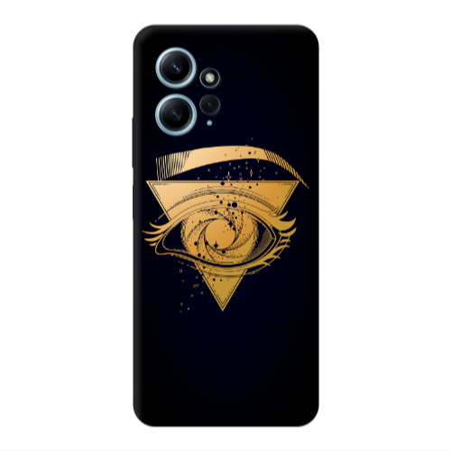 Xiaomi Redmi Note 12 4G Triangular gold eye Transparent Silicone TPU Θήκη