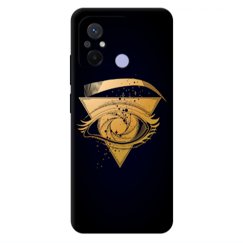 Xiaomi Redmi 12C Triangular gold eye Transparent Silicone TPU Θήκη