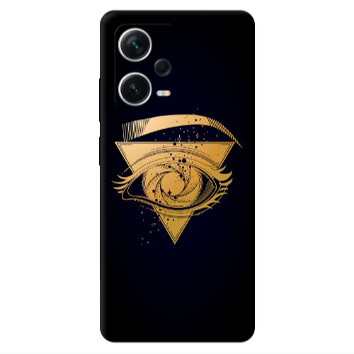Xiaomi Redmi Note 12 5G Triangular gold eye Transparent Silicone TPU Θήκη