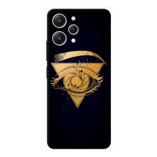Xiaomi Redmi 12 Triangular gold eye Transparent Silicone TPU Θήκη