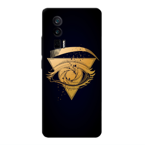 Xiaomi Poco F5 Pro Triangular gold eye Transparent Silicone TPU Θήκη