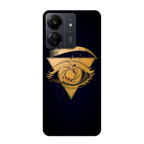 Xiaomi Redmi 13C Triangular gold eye Transparent Silicone TPU Θήκη