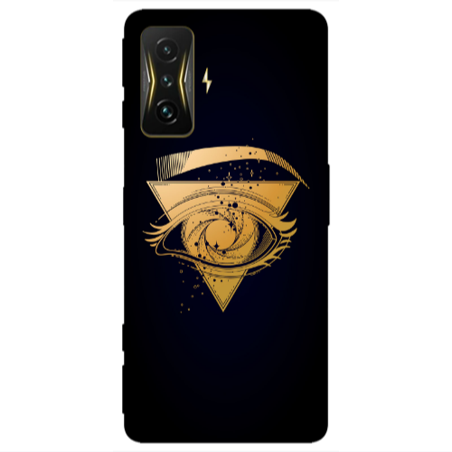 Xiaomi Poco F4 Gt Triangular gold eye Transparent Silicone TPU Θήκη