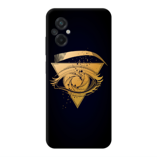 Xiaomi Poco M5 Triangular gold eye Transparent Silicone TPU Θήκη