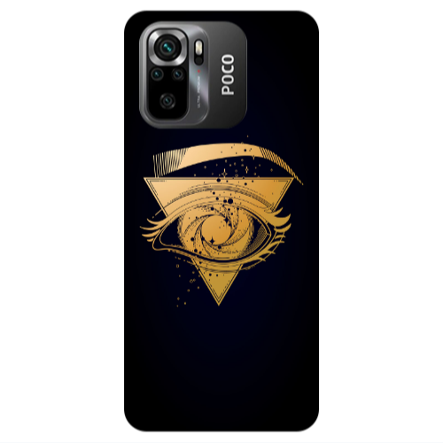 Xiaomi Poco M5 s Triangular gold eye Transparent Silicone TPU Θήκη