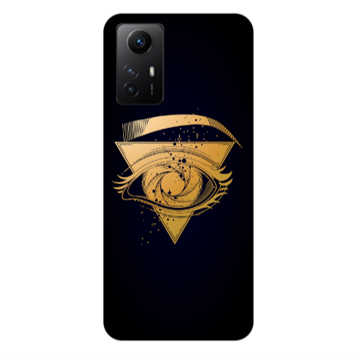 Xiaomi Redmi Note 12s Triangular gold eye Transparent Silicone TPU Θήκη