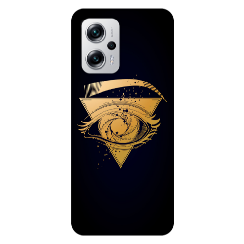 Xiaomi Poco X4 GT Triangular gold eye Transparent Silicone TPU Θήκη