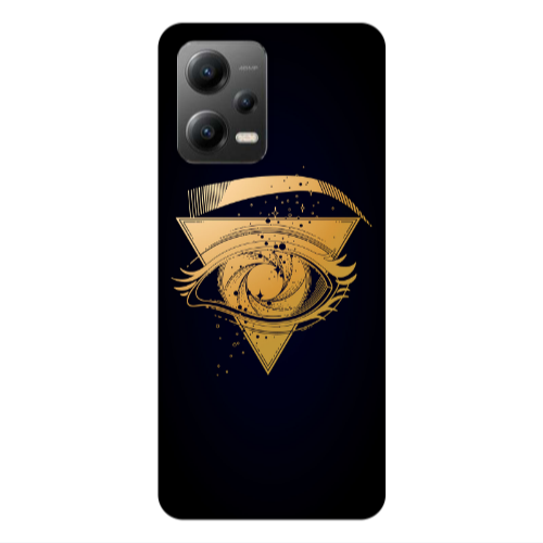 Xiaomi Poco X5 Triangular gold eye Transparent Silicone TPU Θήκη