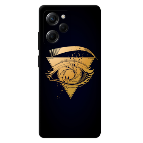 Xiaomi Poco X5 Pro Triangular gold eye Transparent Silicone TPU Θήκη