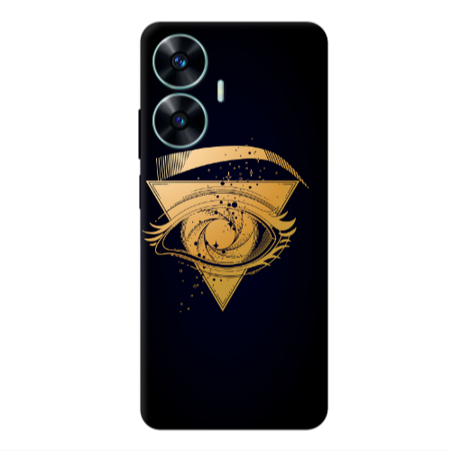 Realme C55 Triangular gold eye Transparent Silicone TPU Θήκη