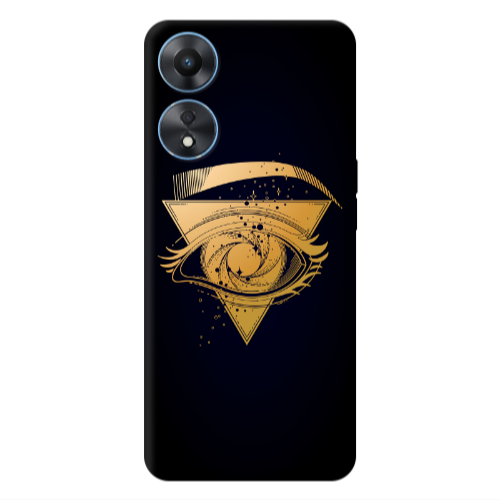 Oppo A 98 Triangular gold eye Transparent Silicone TPU Θήκη