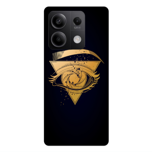 Xiaomi Redmi Note 13 5G Triangular gold eye Transparent Silicone TPU Θήκη