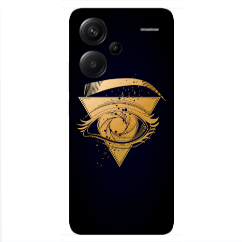 Xiaomi Redmi Note 13 Pro+ 5G  Triangular gold eye Transparent Silicone TPU Θήκη