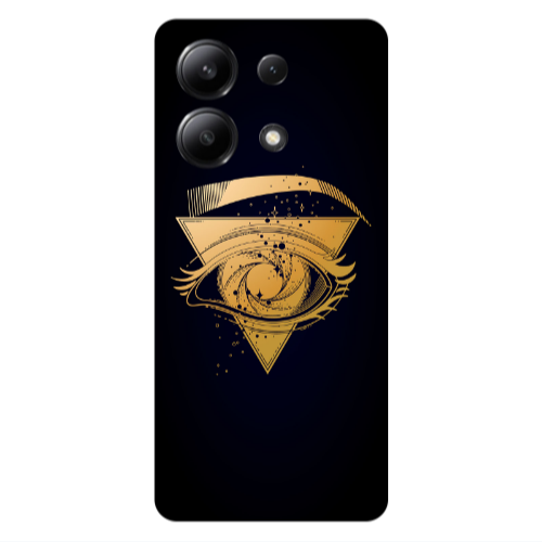 Xiaomi Redmi Note 13 4G Triangular gold eye Transparent Silicone TPU Θήκη