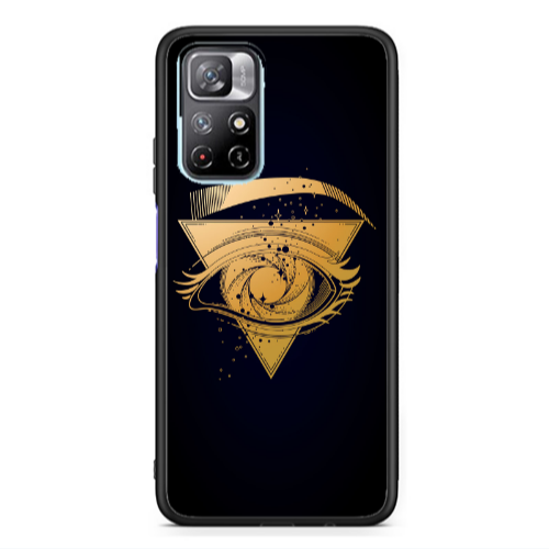 Xiaomi Poco M4 Pro 5G Triangular gold eye Black Glossy Θήκη