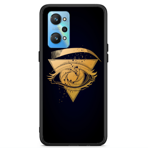 Realme Gt Neo 2 Triangular gold eye Black Glossy Θήκη