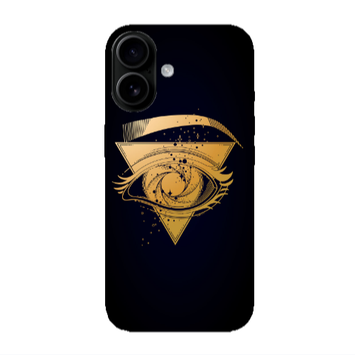 Apple Iphone 16 Triangular gold eye Transparent Silicone TPU Θήκη