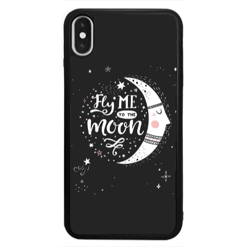 Apple iPhone Xs Max Fly me Black Glossy Θήκη