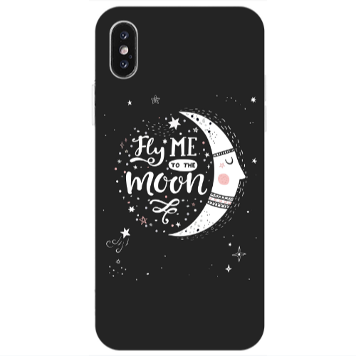 Apple iPhone Xs Fly me Transparent Silicone TPU Θήκη