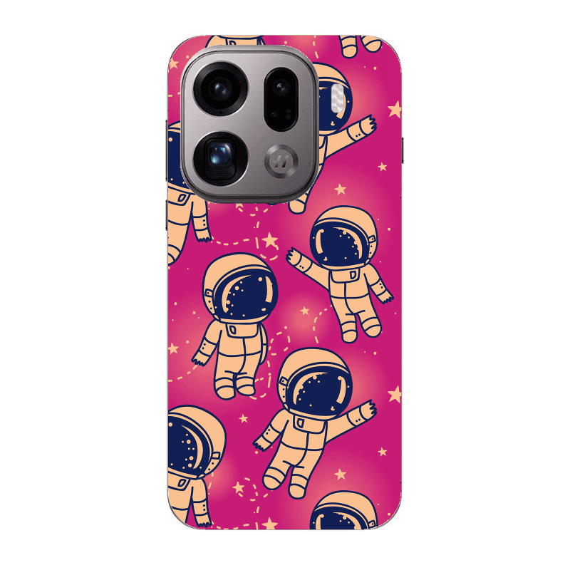 Oppo Find X9 Pro Smoll astronauts Transparent Silicone TPU Θήκη