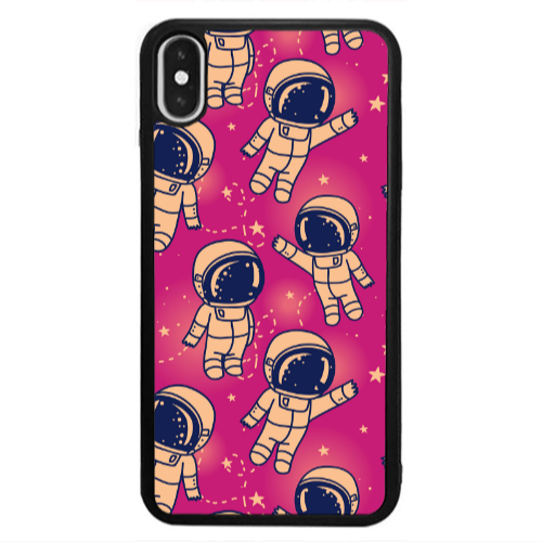 Apple iPhone X Smoll astronauts Black Glossy Θήκη