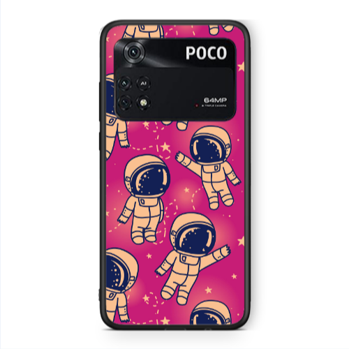 Xiaomi Poco M4 Pro 4G Smoll astronauts Black Glossy Θήκη