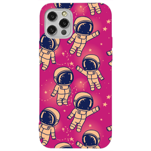 Apple iPhone 12 Pro Smoll astronauts Transparent Silicone TPU Θήκη