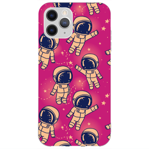 Apple iPhone 12 Pro Max Smoll astronauts Transparent Silicone TPU Θήκη