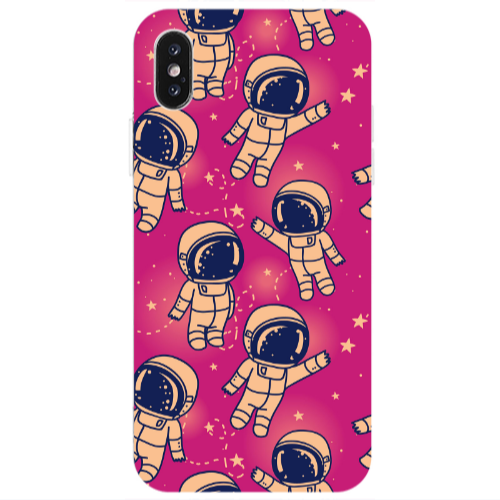Apple iPhone Xs Smoll astronauts Transparent Silicone TPU Θήκη