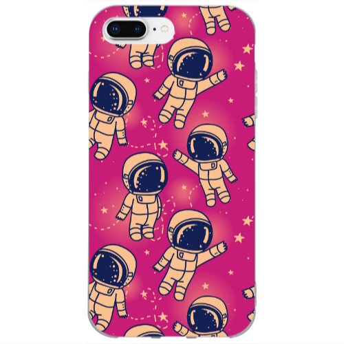 Apple iPhone 7 Plus Smoll astronauts Transparent Silicone TPU Θήκη