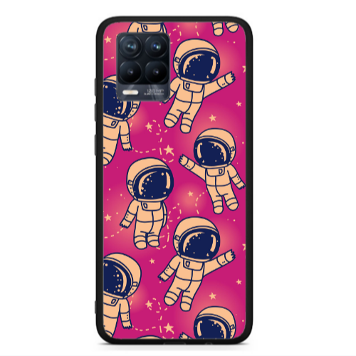 Realme 8  Smoll astronauts Black Glossy Θήκη