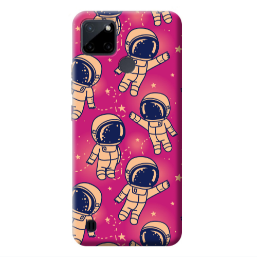 Realme C25Y Smoll astronauts Transparent Silicone TPU Θήκη