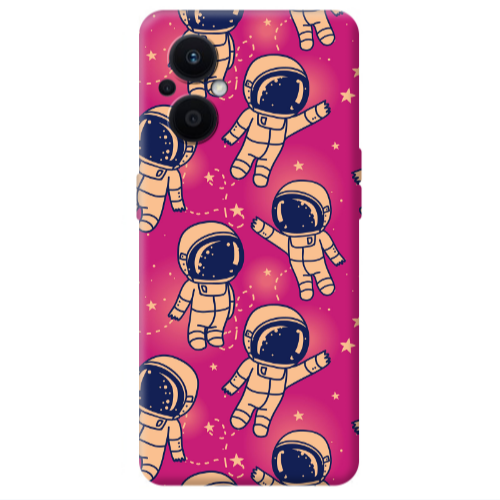 Oppo Reno 7 Lite Smoll astronauts Transparent Silicone TPU Θήκη