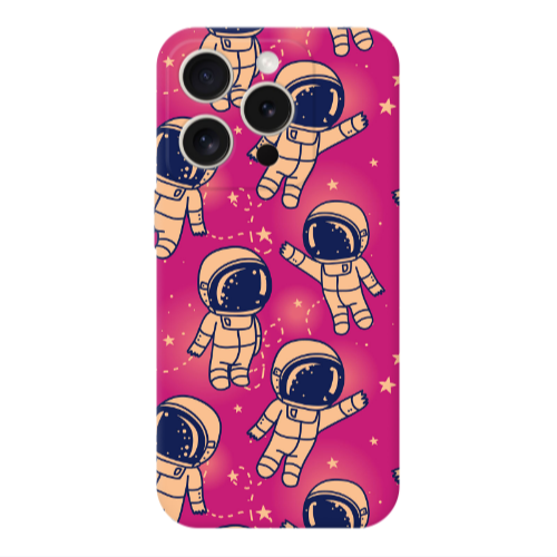 Apple iPhone 15 Pro Max Smoll astronauts Transparent Silicone TPU Θήκη