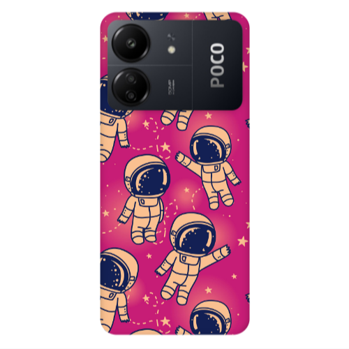 Xiaomi Poco C65 Smoll astronauts Transparent Silicone TPU Θήκη