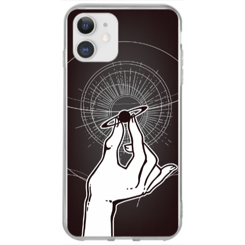 Apple iPhone 12 The planet in my hand Transparent Silicone TPU Θήκη