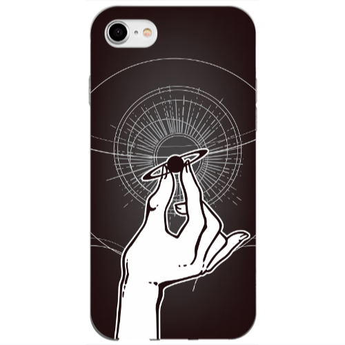 Apple iPhone SE 2020 The planet in my hand Transparent Silicone TPU Θήκη